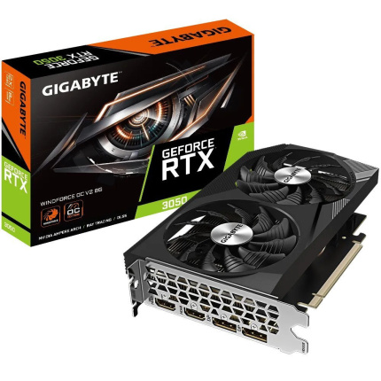 Gigabyte GeForce RTX 3050 8GB GDDR6 Windforce V2 OC Κάρτα Γραφικών GV-N3050WF2OCV2-8GD <span style="color: white; visibility:visible;">4719331314798</span>
