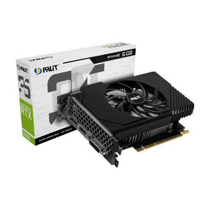 Palit GeForce RTX 3050 6GB GDDR6 StormX Κάρτα Γραφικών <span style="color: white; visibility:visible;">4710562244625</span>