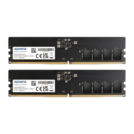 Adata DDR5 64GB RAM με 2x32GB Modules και Ταχύτητα 4800 για Desktop AD5U480032G-DT <span style="color: white; visibility:visible;">4711085936486</span>