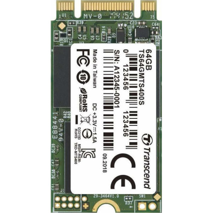 Transcend MTS400S SSD 64GB M.2 SATA III TS64GMTS400S <span style="color: white; visibility:visible;">0760557839866</span>