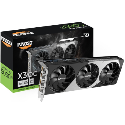 Inno 3D GeForce RTX 5060 Ti 16GB GDDR7 X3 OC Κάρτα Γραφικών N506T3-16D7X-191073L <span style="color: white; visibility:visible;">8886307700704</span>