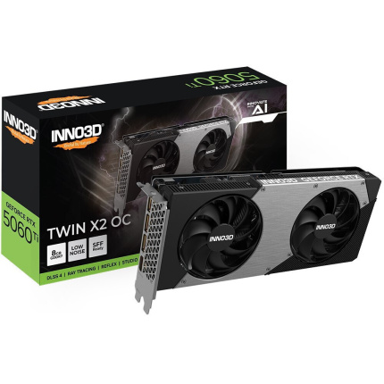 Inno 3D GeForce RTX 5060 Ti 8GB GDDR7 TWIN X2 OC Κάρτα Γραφικών N506T2-08D7X-193075N <span style="color: white; visibility:visible;">8886307700742</span>
