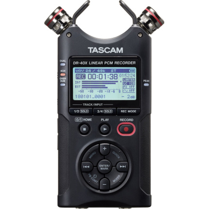 Tascam DR-40X Πολυκάναλος Ψηφιακός Φορητός Εγγραφέας Μπαταρίας/Ρεύματος για Εγγραφή σε Κάρτα Μνήμης με Διάρκεια Εγγραφής 18 Ώρες, Phantom Power και Τροφοδοσία USB <span style="color: white; visibility:visible;">4907034130733</span>