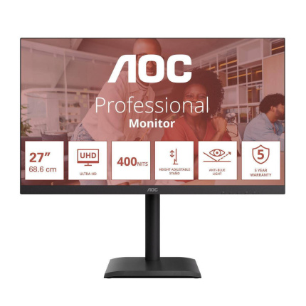 AOC U27E4CV HDR Monitor 27" 4K 3840x2160 με Χρόνο Απόκρισης 4ms GTG <span style="color: white; visibility:visible;">4038986182836</span>