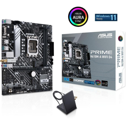 Asus Prime H610M-A WIFI D4 Motherboard Micro ATX με Intel 1700 Socket 90MB1C80-M0EAY0 <span style="color: white; visibility:visible;">4711081758211</span>