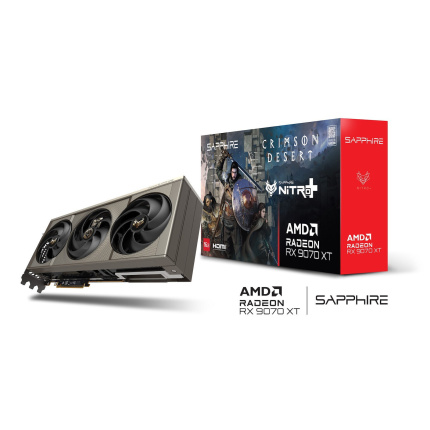 Sapphire Radeon RX 9070 XT 16GB GDDR6 NITRO+ OC Crimson Desert Edition Κάρτα Γραφικών 11348-10-20G <span style="color: white; visibility:visible;">4895106297623</span>