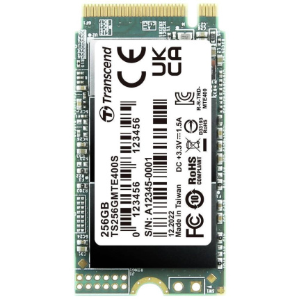 Transcend SSD 256GB M.2 NVMe PCI Express 3.0 TS256GMTE400S <span style="color: white; visibility:visible;">0760557861164</span>