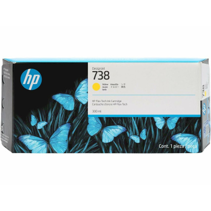 HP 738 Γνήσιο Μελάνι Εκτυπωτή InkJet Κίτρινο (676M8A) <span style="color: white; visibility:visible;">0196548336180</span>