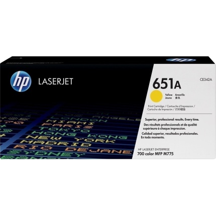 HP 651A Γνήσιο Toner Laser Εκτυπωτή Κίτρινο 16000 Σελίδων CE342A <span style="color: white; visibility:visible;">0886111121342</span>