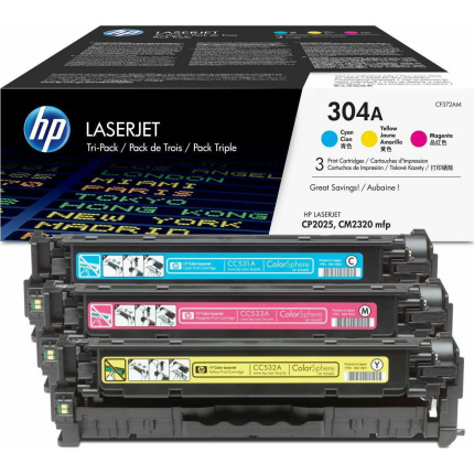 HP 304A Γνήσιο Multipack Toner Laser Εκτυπωτή Κυανό/Κίτρινο/Ματζέντα 3τμχ CF372AM <span style="color: white; visibility:visible;">0887111403032</span>