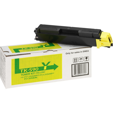 Kyocera TK-590Y Γνήσιο Toner Laser Εκτυπωτή Κίτρινο 5000 Σελίδων (1T02KVANL0) <span style="color: white; visibility:visible;">6329830174564</span>