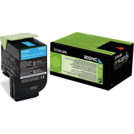 Lexmark 80C2HC0 Γνήσιο Toner Laser Εκτυπωτή Κυανό High Yield Extra High Yield 3000 Σελίδων <span style="color: white; visibility:visible;">0734646477888</span>