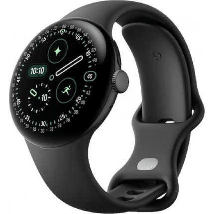 Google Pixel Watch 4 Aluminium 41mm με Παλμογράφο (Matte Black Aluminium Case/Obsidian Active Band) <span style="color: white; visibility:visible;">0840353931497</span>