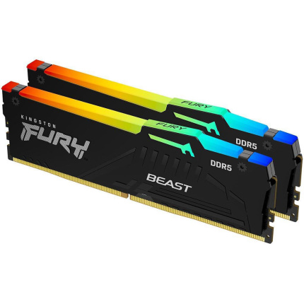 Kingston Fury Beast RGB DDR5 32GB RAM με 2x16GB Modules και Ταχύτητα 6000 για Desktop KF560C30BBEAK2-32 <span style="color: white; visibility:visible;">0740617342895</span>