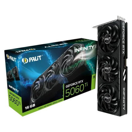 Palit GeForce RTX 5060 Ti 16GB GDDR7 Infinity 3 Κάρτα Γραφικών NE7506T019T1-GB2061S <span style="color: white; visibility:visible;">4710562245189</span>