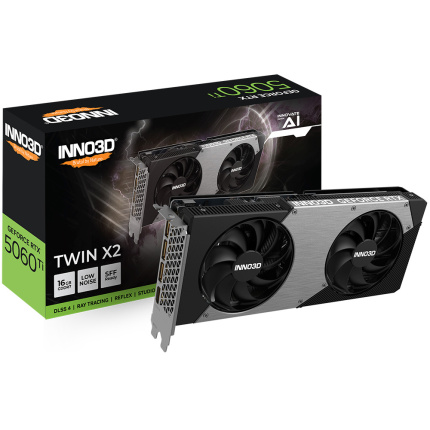 Inno 3D GeForce RTX 5060 Ti 16GB GDDR7 Twin X2 Κάρτα Γραφικών N506T2-16D7-191073N <span style="color: white; visibility:visible;">8886307700674</span>