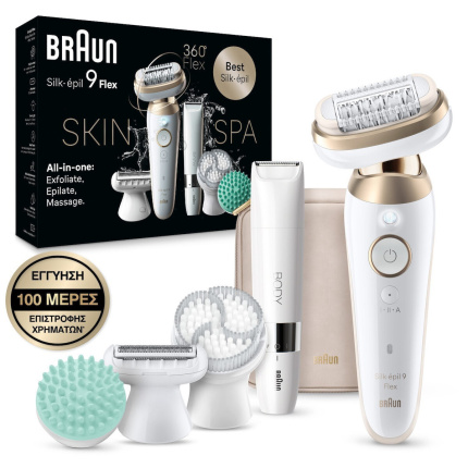 Braun Silk Epil 9 Flex Αποτριχωτική Μηχανή Epilator για Πρόσωπο, Σώμα & Μπικίνι <span style="color: white; visibility:visible;">7500435225267</span>