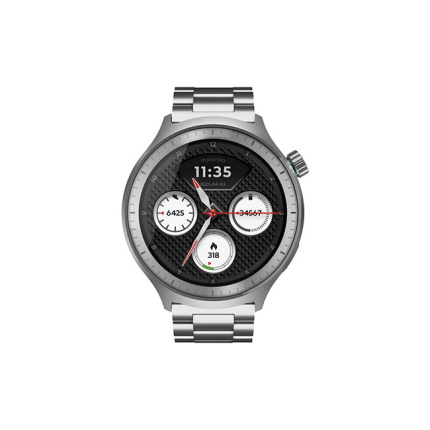 Motorola Moto Watch Aluminium 47mm με Παλμογράφο (Matte Silver) <span style="color: white; visibility:visible;">0840493615165</span>