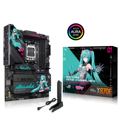 Asus Rog Strix X870E-H Gaming Wifi7 Hatsune Miku Edition Motherboard ATX με AMD AM5 Socket 90MB1MA0-M0EAY0 <span style="color: white; visibility:visible;">4711636174640</span>