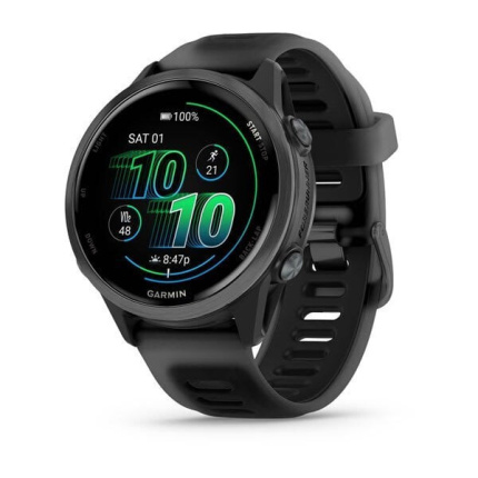 Garmin Forerunner 570 Aluminium 42mm Αδιάβροχο Smartwatch με Παλμογράφο (Slate Gray Aluminum with Translucent Black/Black Band) <span style="color: white; visibility:visible;">0753759349806</span>