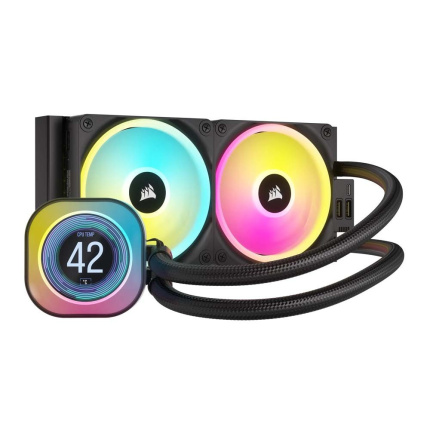 Corsair iCUE Link H100i LCD Υδρόψυξη Επεξεργαστή Διπλού Ανεμιστήρα 120mm για Socket AM4/AM5/1700/1200/115x με RGB Φωτισμό <span style="color: white; visibility:visible;">0840006665885</span>