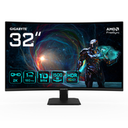 Gigabyte GS32QCA VA HDR Curved Monitor 31.5" QHD 2560x1440 180Hz <span style="color: white; visibility:visible;">4719331863548</span>