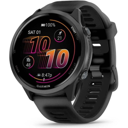Garmin Forerunner 570 Aluminium 47mm Αδιάβροχο Smartwatch με Παλμογράφο (Slate Gray Aluminum with Translucent Black/Black Band) <span style="color: white; visibility:visible;">0753759349776</span>