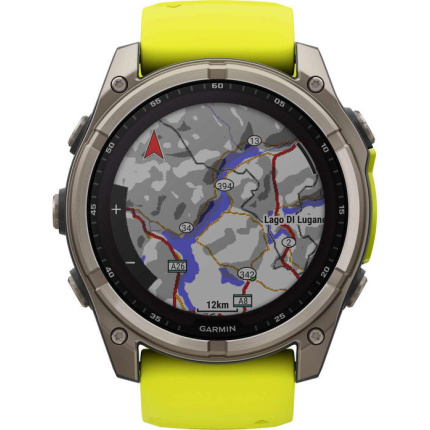 Garmin Fenix 8 Solar Titanium 51mm Αδιάβροχο Smartwatch με Παλμογράφο (Sapphire, Titanium With Amp Yellow/Graphite Silicone Band) <span style="color: white; visibility:visible;">0753759339425</span>