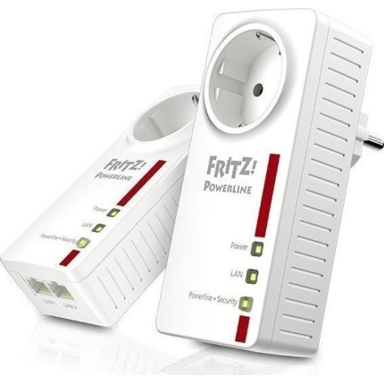 AVM Fritz! 1220E Powerline Διπλού Kit για Ενσύρματη Σύνδεση με Passthrough Πρίζα και 2 Θύρες Gigabit Ethernet <span style="color: white; visibility:visible;">4023125027376</span>
