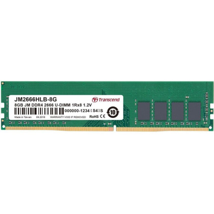 Transcend JetRam DDR4 με Module 1x8GB και Ταχύτητα 2666 για Desktop JM2666HLB-8G <span style="color: white; visibility:visible;">0760557842705</span>