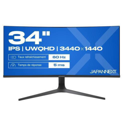 Japannext JN-IPS340UWQHD60C-C65W-HS Ultrawide IPS HDR Curved Monitor 34" QHD 3440x1440 <span style="color: white; visibility:visible;">4589511188927</span>