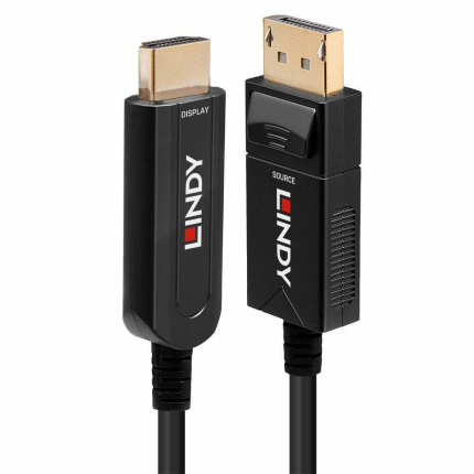 Lindy Cable DisplayPort male - HDMI male 20m Μαύρο (38491) <span style="color: white; visibility:visible;">4002888384919</span>