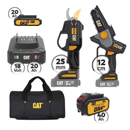 CAT Combo-47 Ψαλίδι DG236B, Αλυσοπρίονο DG231B, Τσάντα <span style="color: white; visibility:visible;"></span>