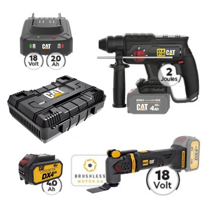CAT Combo-52 Σκαπτικό DX2120B, Πολυεργαλείο DX41B, Πλαστική βαλίτσα <span style="color: white; visibility:visible;"></span>