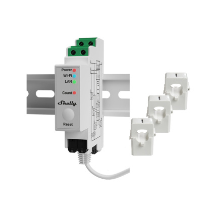 Shelly Pro 3em Αναλυτής Ενέργειας Ηλεκτρολογικού Πίνακα Αναλογικό Ράγας Μονοφασικό Matter, Shelly <span style="color: white; visibility:visible;">4250059671843</span>