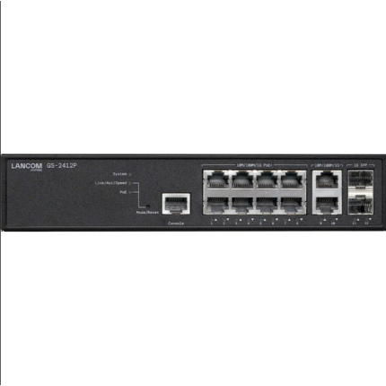 Lancom GS-2412P Managed L2 Switch με 10 Θύρες Gigabit (1Gbps) Ethernet και 2 SFP Θύρες <span style="color: white; visibility:visible;">4044144616686</span>