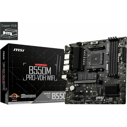MSI B550M Pro-VDH WIFI Motherboard Micro ATX με AMD AM4 Socket 7C95-001R <span style="color: white; visibility:visible;">4719072733698</span>