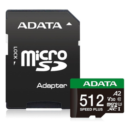Adata microSDXC 512GB U3 V30 A2 100MB/s με αντάπτορα <span style="color: white; visibility:visible;">4711085949967</span>