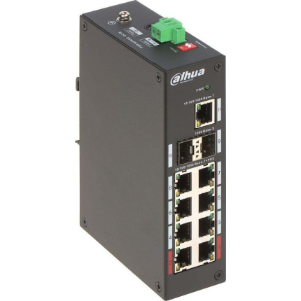 Dahua PFS3211-8GT-120-V2 Managed L2 PoE+ Switch με 8 Θύρες Gigabit (1Gbps) Ethernet <span style="color: white; visibility:visible;">6923172525482</span>