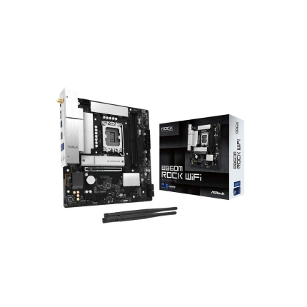 ASRock B860M Rock WiFi Motherboard Micro ATX με Intel Socket 90-MXBU60-A0UAYZ <span style="color: white; visibility:visible;">4711581494152</span>