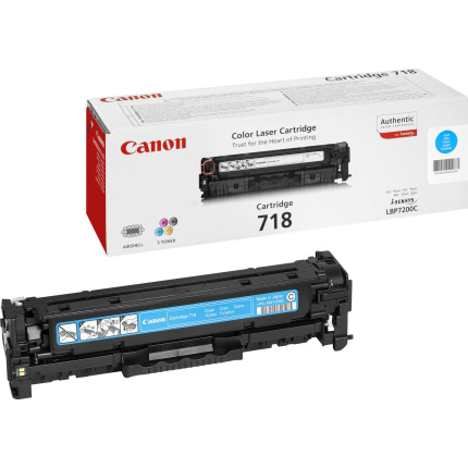 Canon 718 Γνήσιο Toner Laser Εκτυπωτή Κυανό 2900 Σελίδων (2661B002) <span style="color: white; visibility:visible;">4960999628608</span>