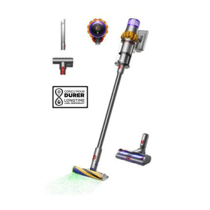 Dyson V15 Detect Absolute Επαναφορτιζόμενη Σκούπα 2 σε 1 Stick & Χειρός 25.2V Satin Nickel / Gloss Nickel <span style="color: white; visibility:visible;">5025155136201</span>