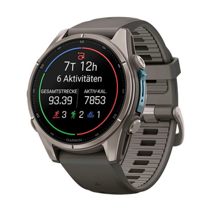Garmin Fenix 9 Titanium 43mm Αδιάβροχο Smartwatch με Παλμογράφο (Pebble Gray) <span style="color: white; visibility:visible;">0753759380991</span>