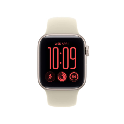 Apple Watch SE 3 Aluminium 40mm Αδιάβροχο με Παλμογράφο (Starlight Aluminium Case with Sand Sport Band - S/M) <span style="color: white; visibility:visible;">0195951258607</span>
