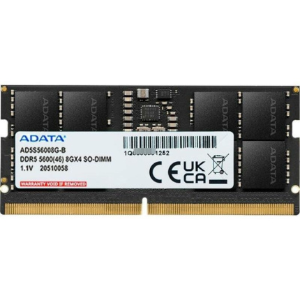 Adata DDR5 με Module 1x8GB και Ταχύτητα 5600 για Laptop AD5S56008G-S <span style="color: white; visibility:visible;">4711085941091</span>