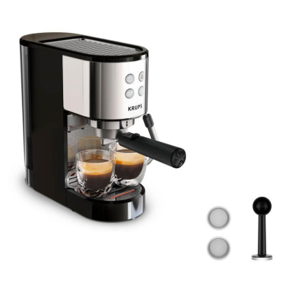 Krups Virtuoso Essential Μηχανή Espresso 1350W Πίεσης 15bar Μαύρη XP441810 <span style="color: white; visibility:visible;">3016661176449</span>