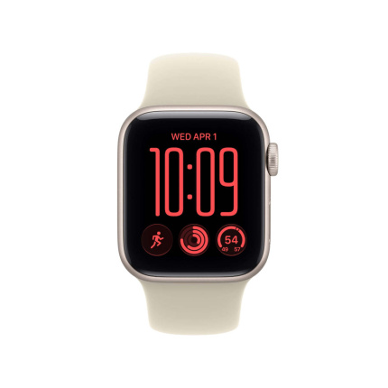 Apple Watch SE 3 Cellular Aluminium 40mm Αδιάβροχο με eSIM και Παλμογράφο (Starlight Aluminium Case with Sand Sport Band - S/M) <span style="color: white; visibility:visible;">0195951260273</span>