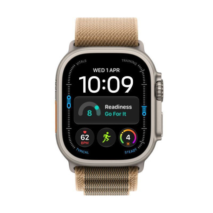 Apple Watch Ultra 4 Titanium 49mm Αδιάβροχο με Παλμογράφο (Natural Titanium with Desert Alpine Loop - Medium) <span style="color: white; visibility:visible;">0195951215341</span>