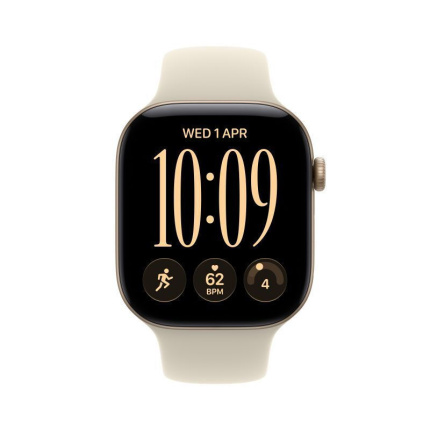 Apple Watch Series 12 Cellular Aluminium 42mm Αδιάβροχο με Παλμογράφο (Light Gold Aluminium with Sand Sport Band - S/M) <span style="color: white; visibility:visible;">0195951230887,0195951230788</span>