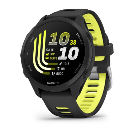 Garmin Forerunner 170 43mm Αδιάβροχο Smartwatch με Παλμογράφο (Black with Black/Amp Yellow Band) <span style="color: white; visibility:visible;">0753759368296</span>
